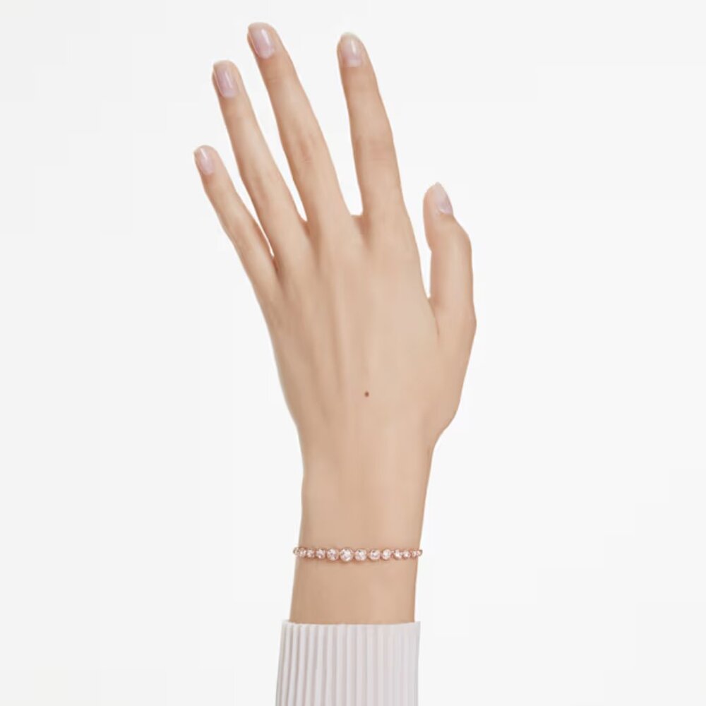 SWAROVSKI Imber Tennis bracelet Mixed round cuts, Pink, Rose gold-tone plated - Picture 2 of 12